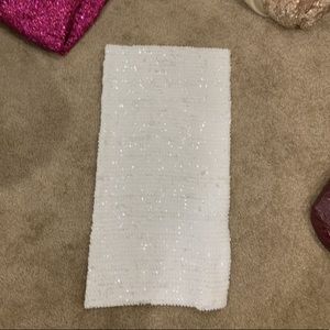 White sequined cocktail dress